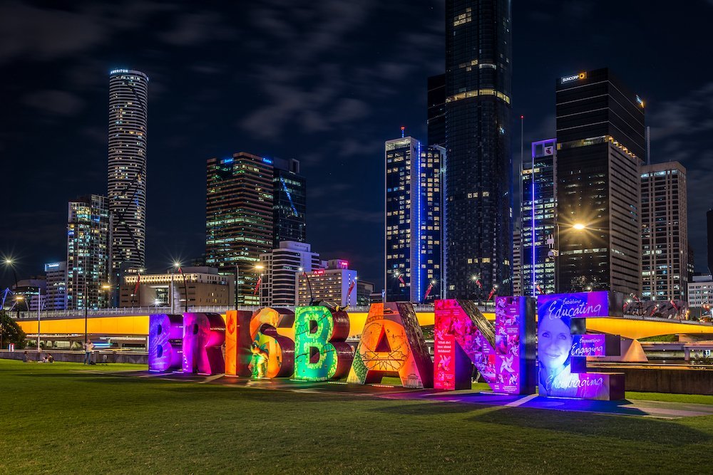 El cartel de Brisbane en South Bank
