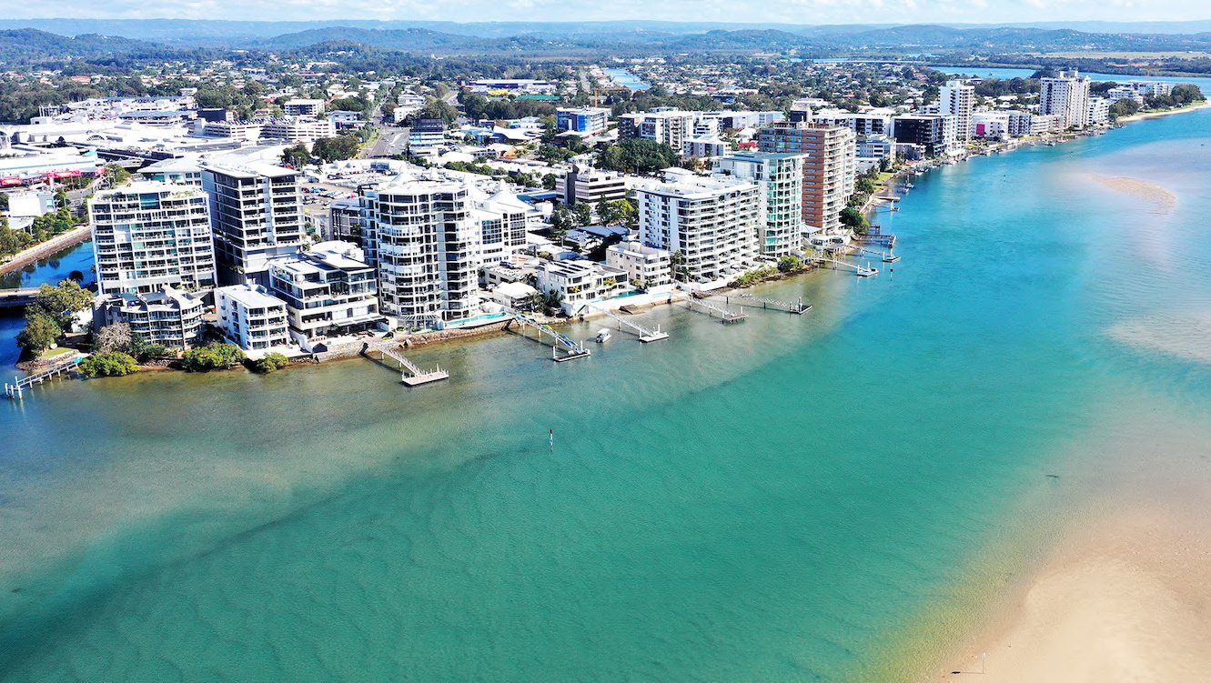 Maroochydore desde el aire