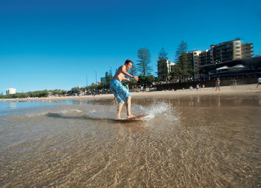 Skimboard en la Sunshine Coast
