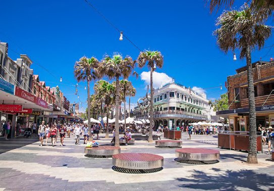 The Corso, la peatonal de Manly